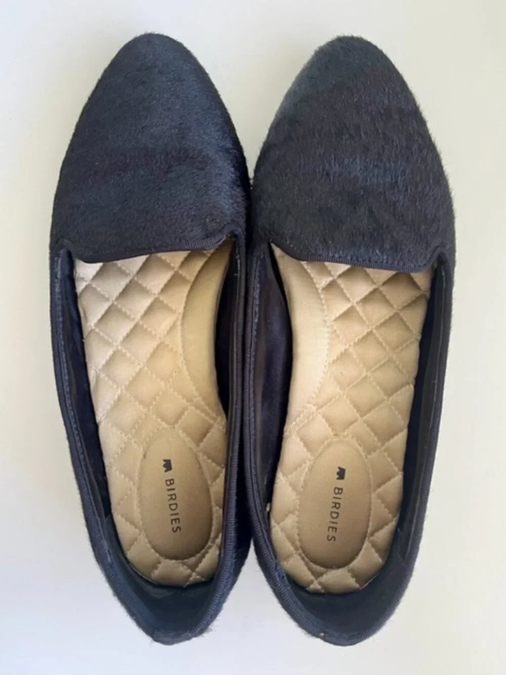 Birdies The Blackbird Loafers in Black Calf Hair | Size 8.5